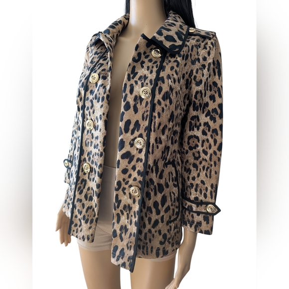 WHBM Leopard Print Women's Jacket Size 6 - Picture 4 of 10